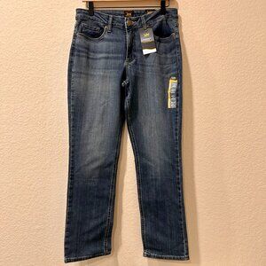 Lee Women's Legendary Straight Leg Jeans Blue Wash Mid-Rise Fit Sz 10 Med New